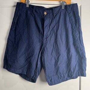 Polo Ralph Lauren Shorts Classic Fit Linen Blend Flat Front Chino